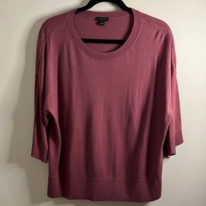 Anne Taylor Factory Lightweight Crewneck Short Sleeve Sweater | M